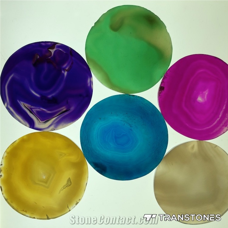 Translucent Popular Natural Agate Coasters