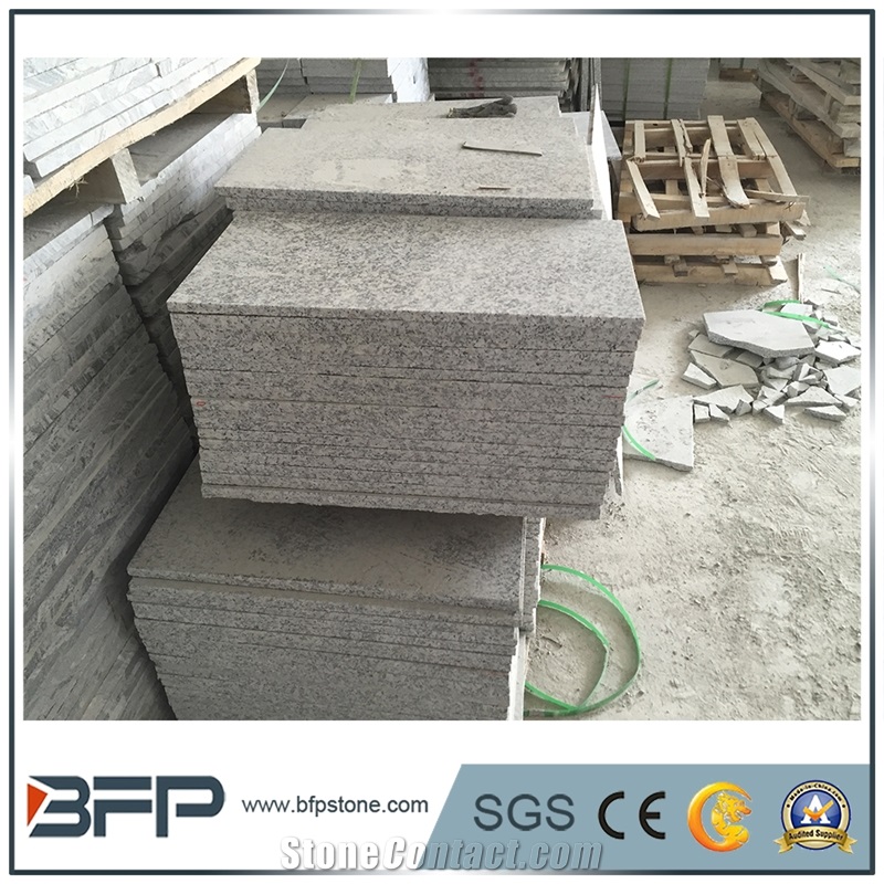 Polished Natural Stone China G602 Cloudy Grey Granite Flamed Slabs Tiles Paving, Wall Cladding Covering