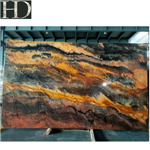 Golden Luxury Stone Nirvana Of Phoenix Marble Slab