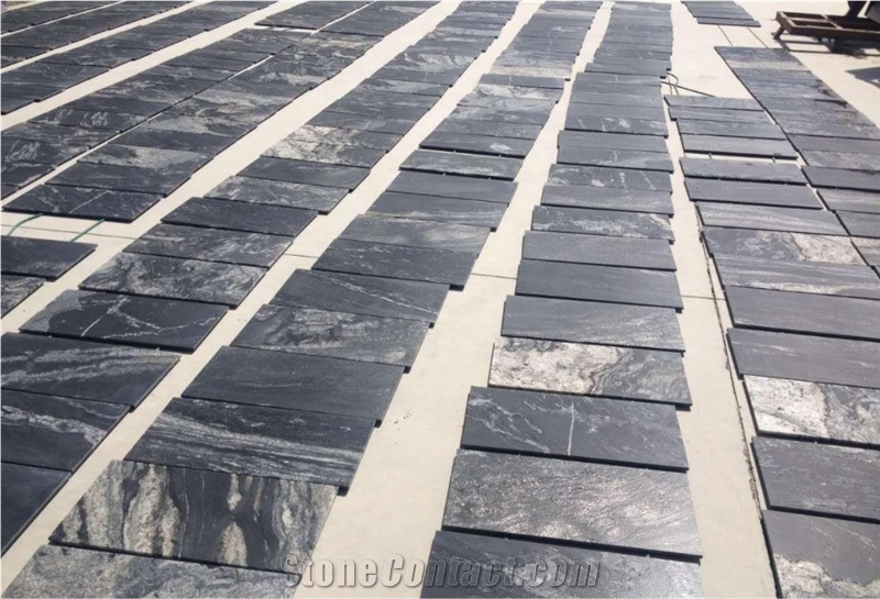 Black Cosmic Snowflake Granite Garden Floor Tile