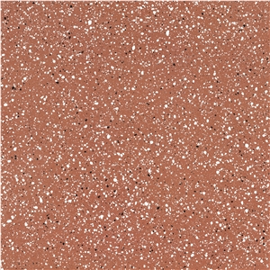 Coffee Brown Cement Terrazzo Tile Floor Cover Pattern