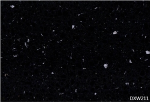 Honed Solid Surface Black Snowflake Terrazzo Tile