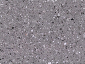 Solid Surface Crystal Grey Coral Stone Look Terrazzo Tile