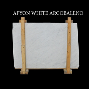 Afyon White Arcobaleno Marble Slabs