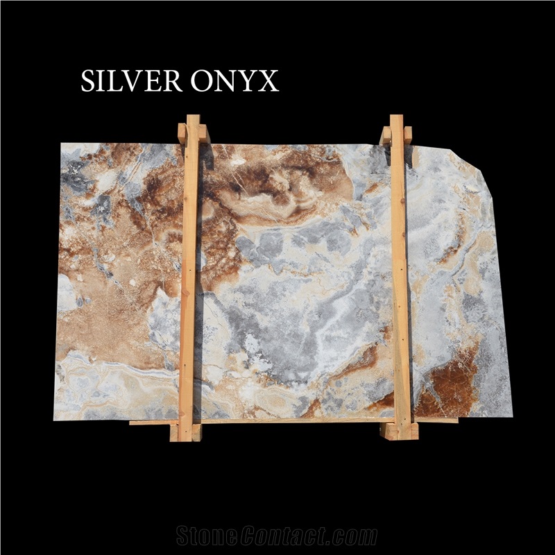 Silver Onyx Slabs, Grey Onyx Slabs