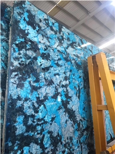 Blue Fantasy Granite Slab Hotel Wall Cladding Slab