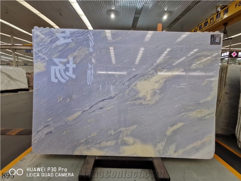 Blue Sky White Clouds Marble Slabs