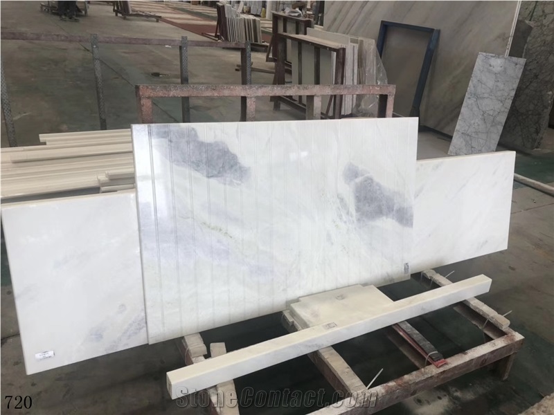 China Blue Sky White Marble Floor Stone Tiles