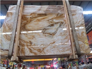 China Linglong Red Jade Marble Slab Wall Tile Use