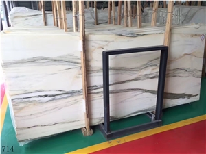 China White Wood Jade Marble Caraso Vein Grain