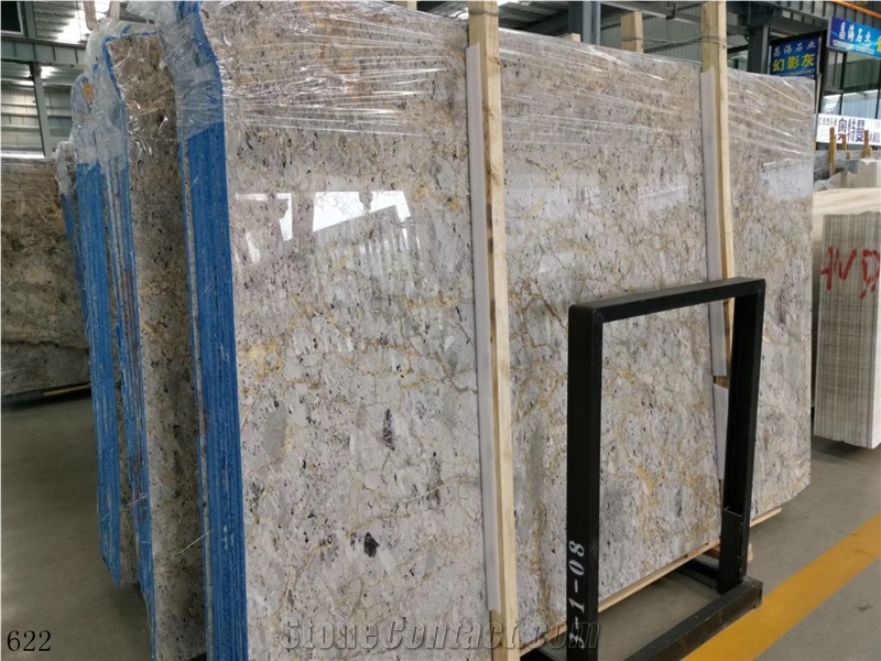Cloud Dora Versace Gold Marble Tundra Spider Slabs