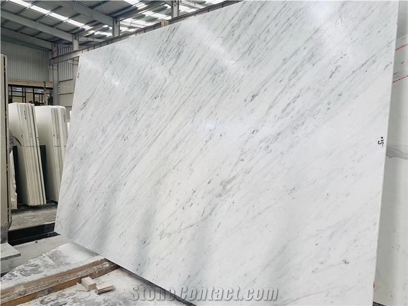 Italy White Bianco Carrara Marble Slabs Light Vein