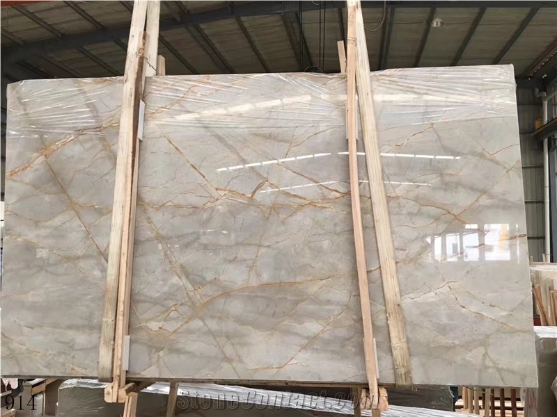 Picasso Gold Marble Wall and Floor Applications
