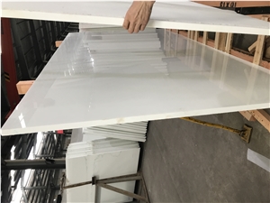 Pure White Nano Glass Stone Crystallized Slab Tile
