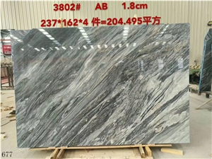 Tuscan Ash White Grey Marble Slabs Book Match
