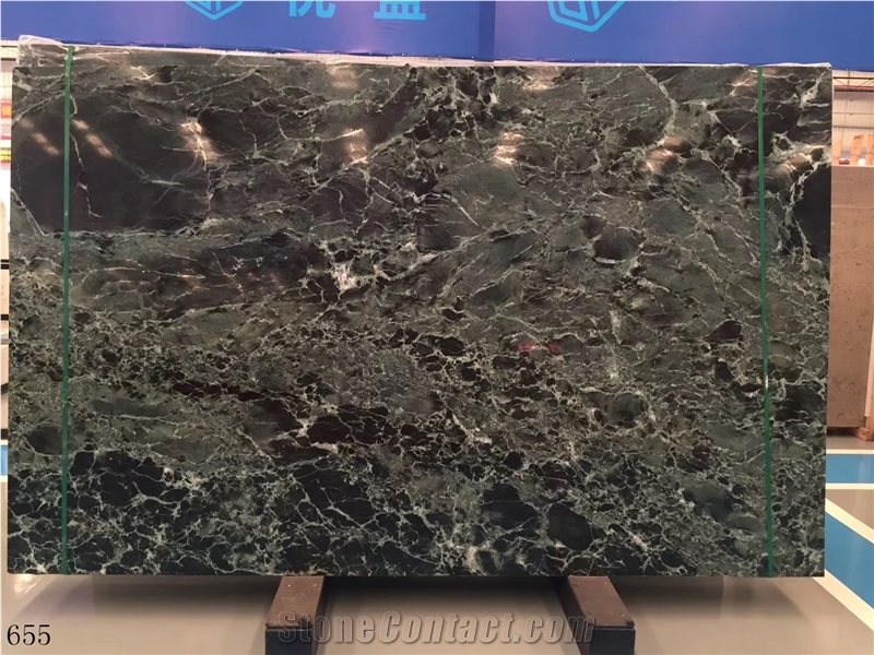 Verde Patricia Scuro Italy Black Green Vein Marble