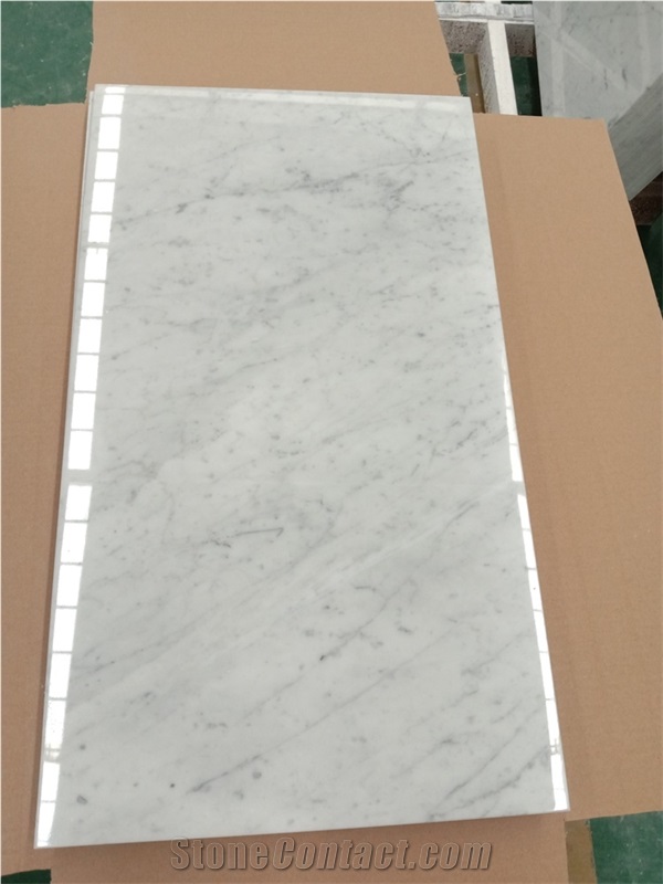Bianco Carara White Marble Floor Tiles Polished