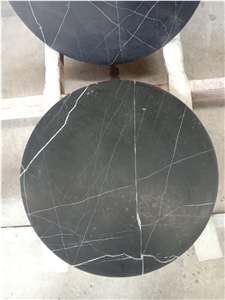 Black Nero Marquina Marble Table Top Natural Stone