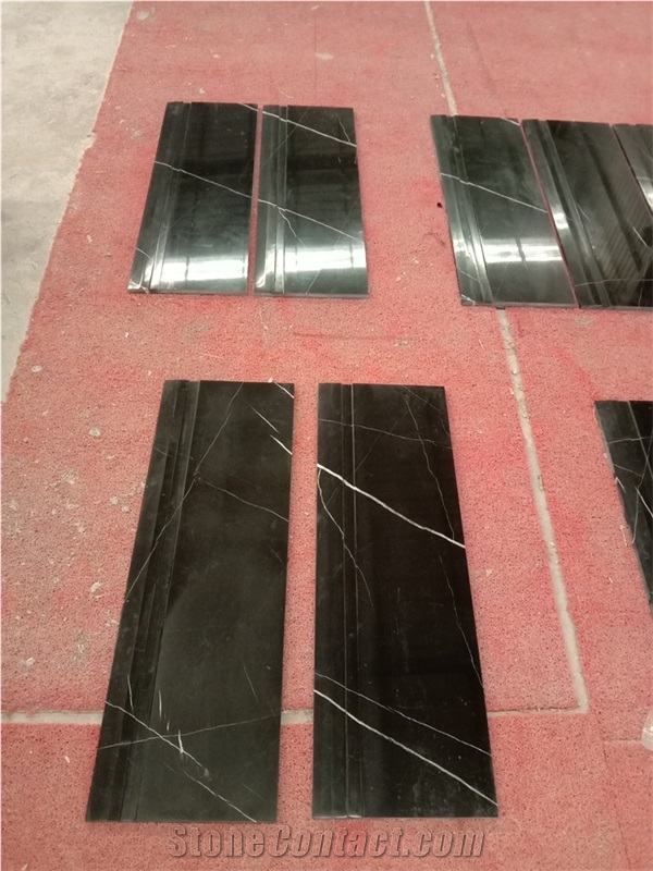 Black Nero Marquina Marble Tiles Polished Finished