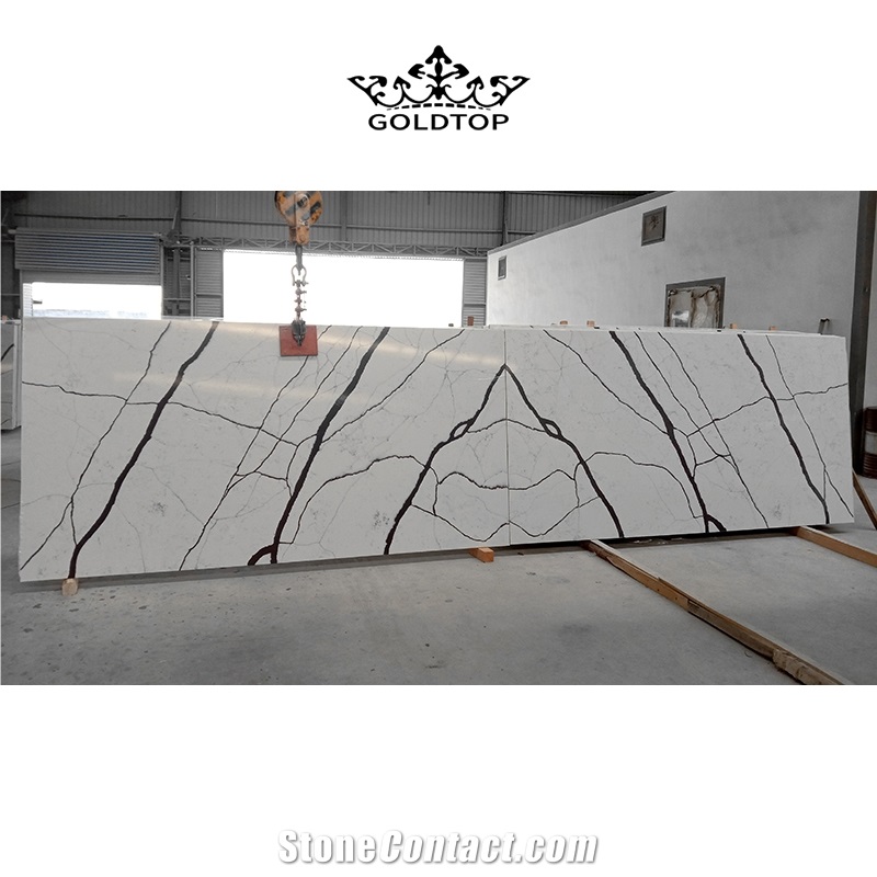 Calacatta Quartz Stone Big Size For Construction