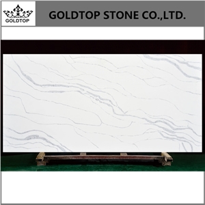 Calacatta Quartz Stone White Slab for Top