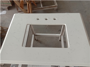Carrara White Quartz for Vanity Top Table Top