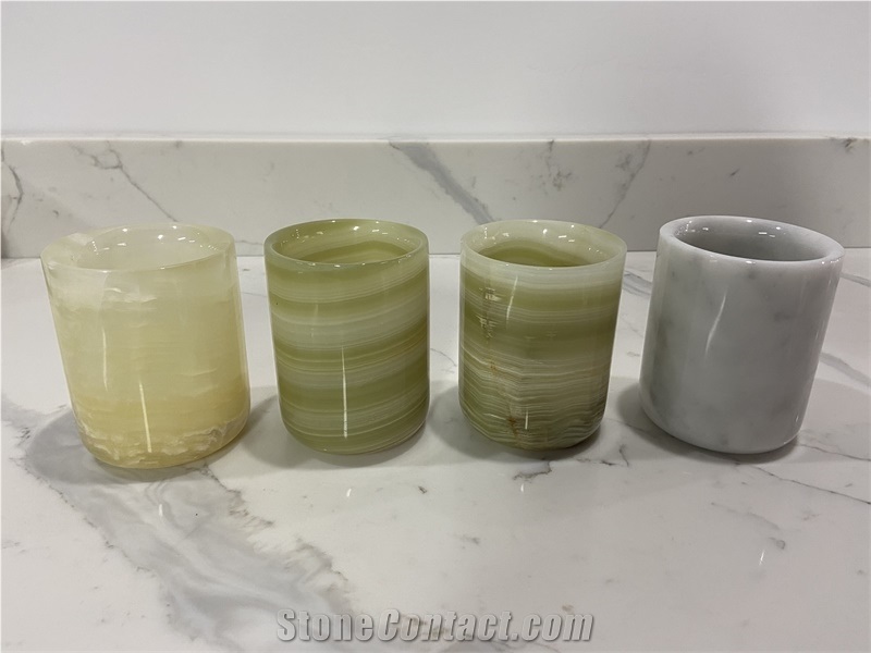 Chinese Polished Candle Holders with Lid