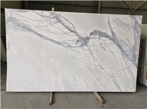 Highest Grade New York White Natural Marble Slab Stone