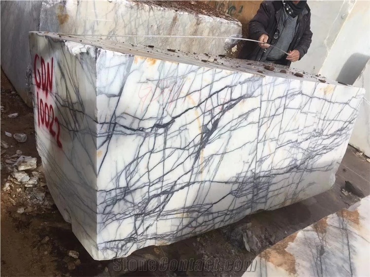 Highest Grade New York White Natural Marble Slab Stone