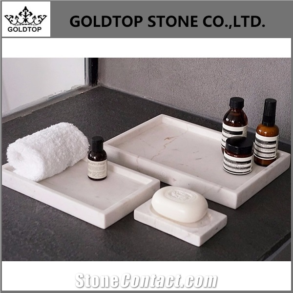 Polished Marble Trays for Hotel Home Decoration