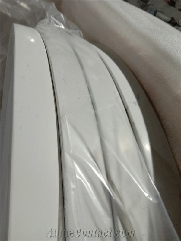 Round Table Tops Carrara White Quartz for Hotel
