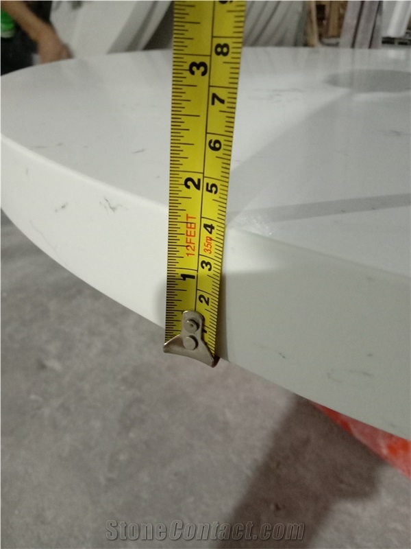 Round Table Tops Carrara White Quartz for Hotel
