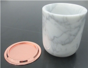 White Marble Candle Holder for Us Market