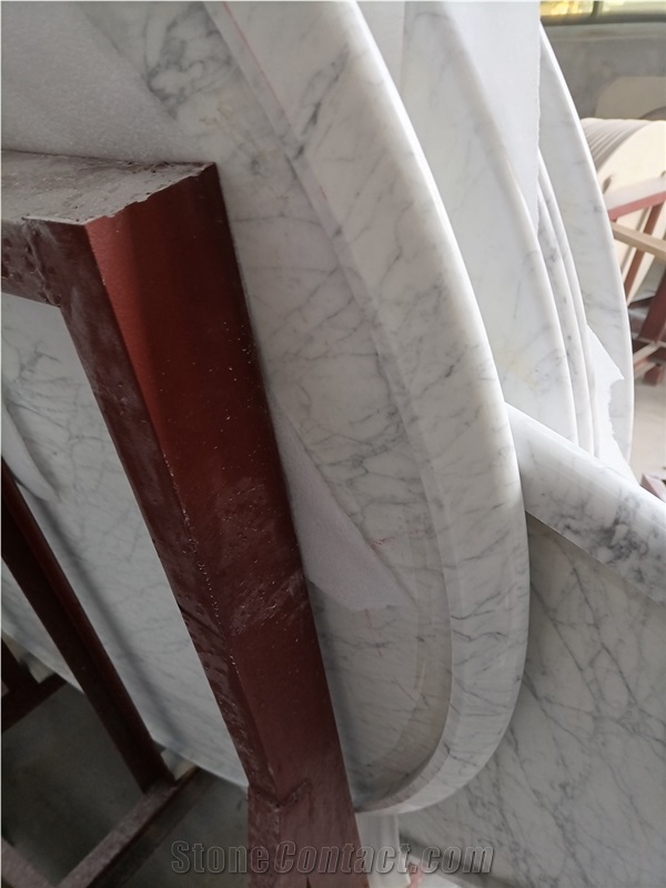 Bianco Carrara Fabricate Ogee Round Table Tops