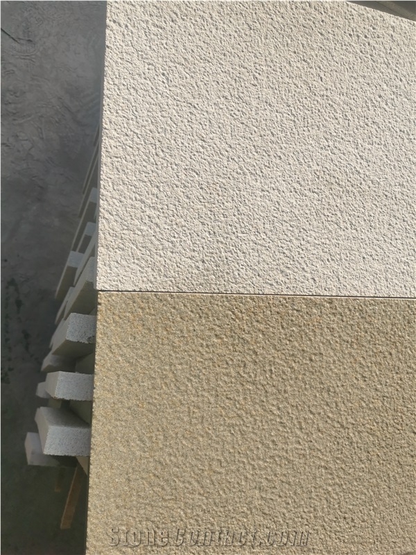 Bush-Hammered Surface Millet Yellow Granite Tile