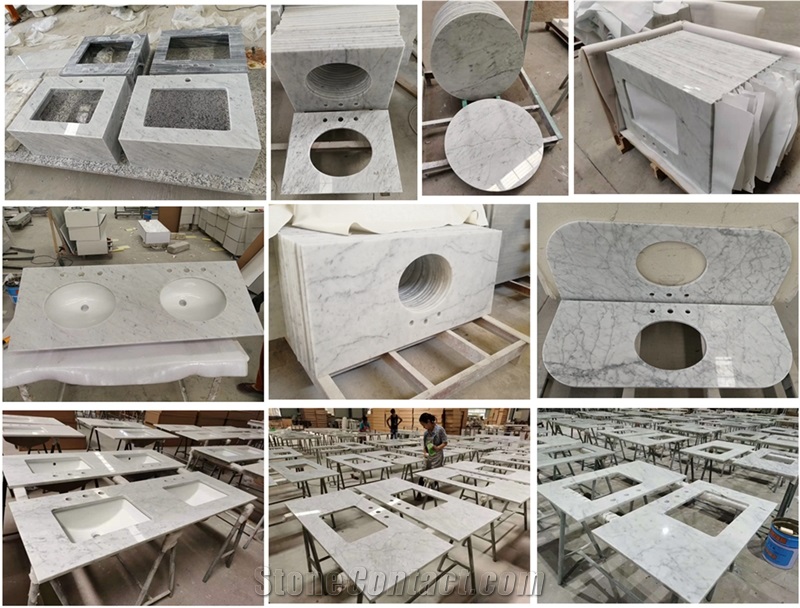 Countertops - Carrara White Marble Countertops