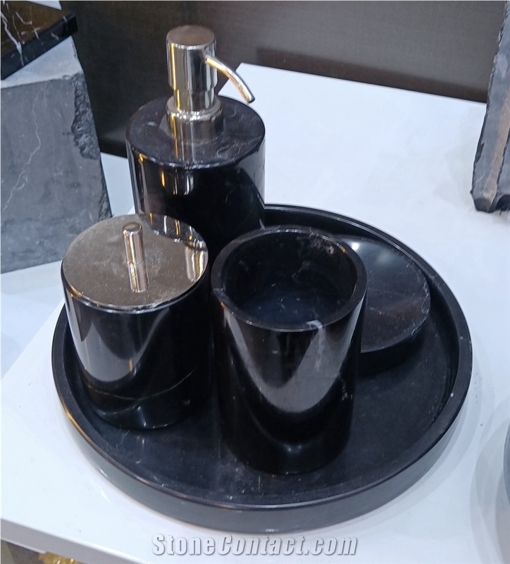Home Decor Black Stone Bathroom Accessories