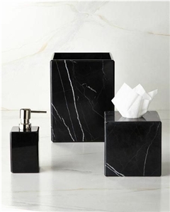 Marquina Black Marble Tray Bathroom Accessories