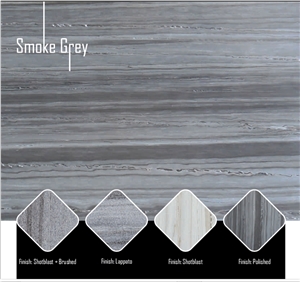 Smoke Grey Wooden Vein Quartzite Slabs