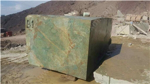Peacock Green Blocks, Iran Green Granite Blocks