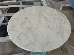 White Marble Round Table Coffee Top