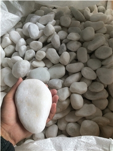 Big White Round Decorative Pebble Stone