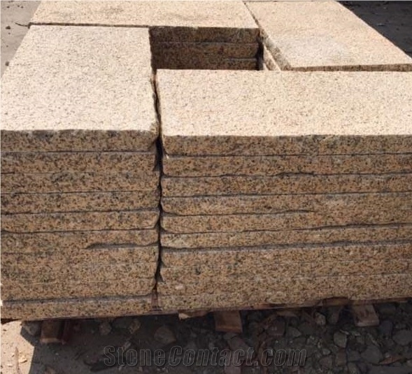 Granite Brick Stone Paver, Sun Golden Granite Cobblestone