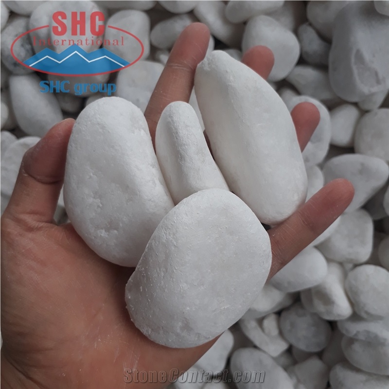 High Quality Snow White Decorative Pebble Stone