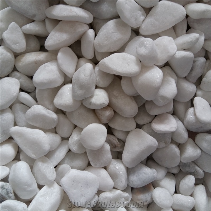 Marble Snow White Pebble for Landscaping