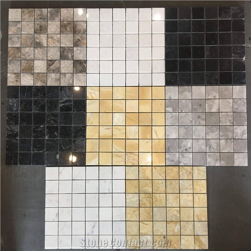 Multiple Colors Unique Square Shell Mosaic Paver
