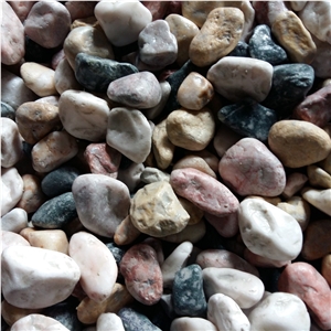 Pink Color Tumbled Pebble Stone for Landscaping