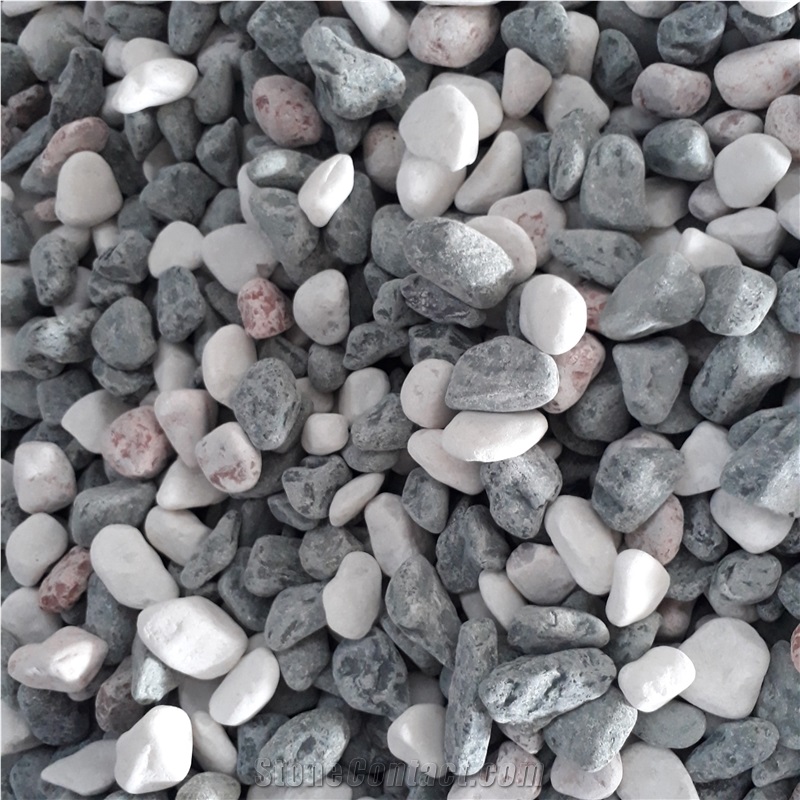 Tumbled Grey Pebble Stone for Decoration