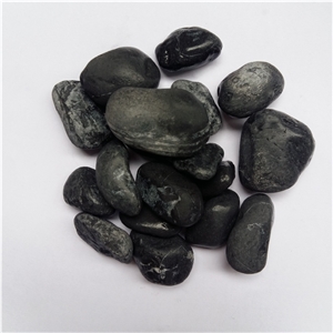 Un-Polished Black Pebble Landscaping Stone