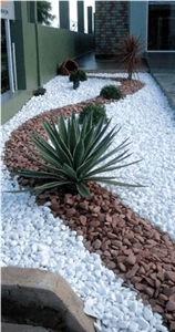 White Pebbles Gravel Tumbled Stone for Garden